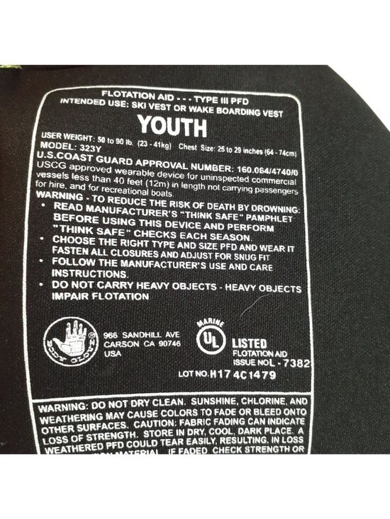 Body Glove Youth 50 - 90 Lbs Life Vest Adjustable Coast Guard Approved NWOT - Picture 6 of 6